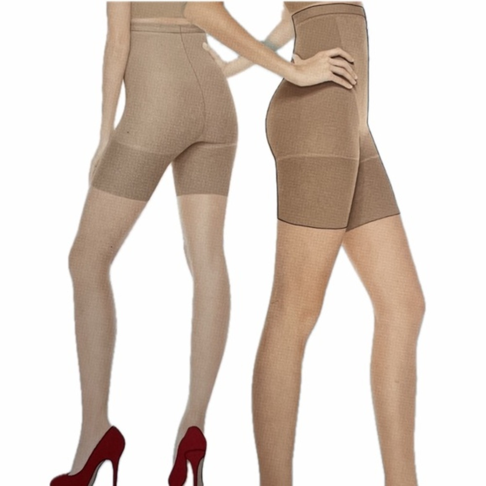Assets by Spanx Super Control High-Waist Mid-Thigh Shapewear Shorts Size 6